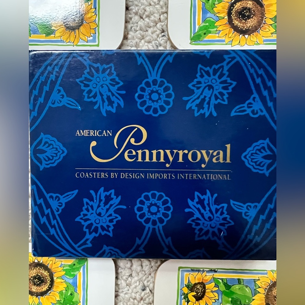 High End Pennyroyal Cork Back Coaster Set